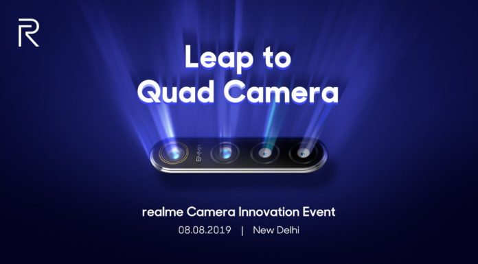Catat 8 Agustus Realme Meluncurkan Sensor Jempolan 64MP Quad-Kamera