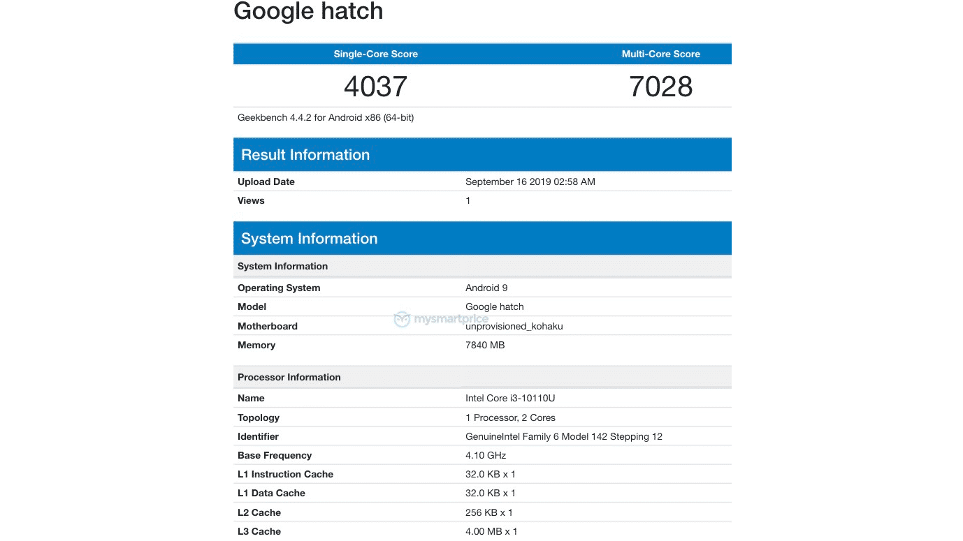 Pixelbook Terbaru Dari Google Muncul Di Geekbench