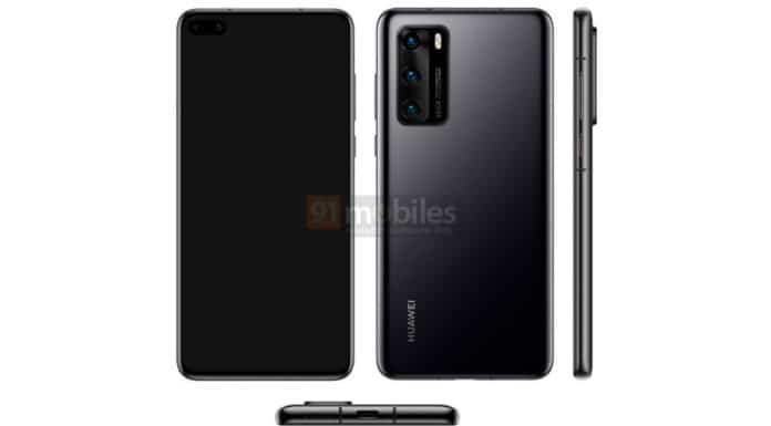 Render Baru Huawei P40 Dengan Punch-Hole Ganda