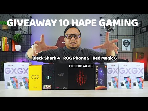 Giveaway 10 Hape Gaming‼️ Rog Phone 5🔥 Black Shark 4🔥 Red Magic 6🔥