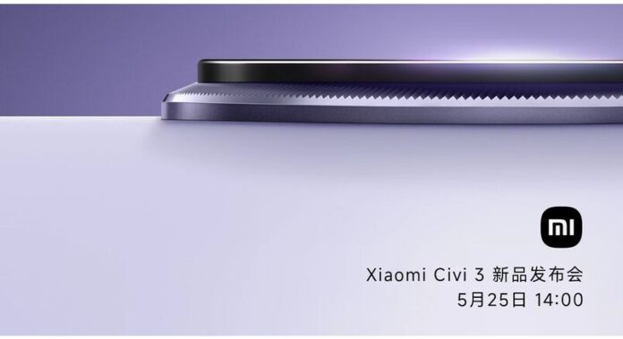 Xiaomi Civi 3 May 25 Launch Date Dhiarcom3